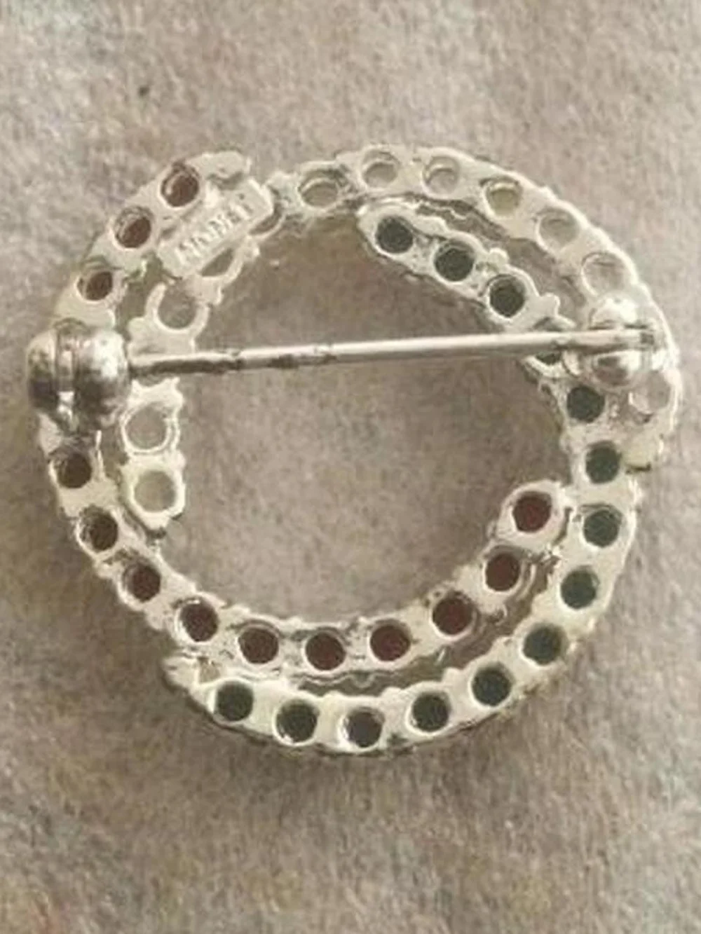 Patriotic Rhinestone Monet Pin